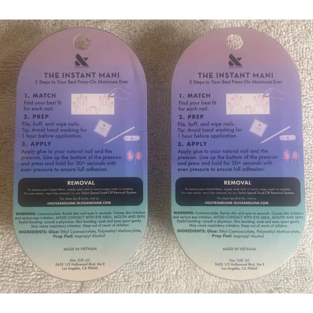 Olive & June Maximalist Press-On Nails Dream Vacation Round Short Set of 2 99200